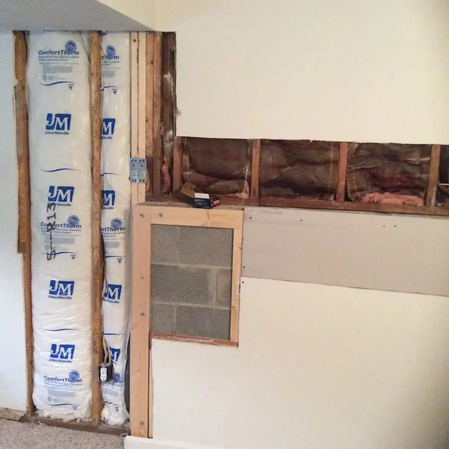 Wall insulation replacement during Odor Removal & Deodorization in Bloomington